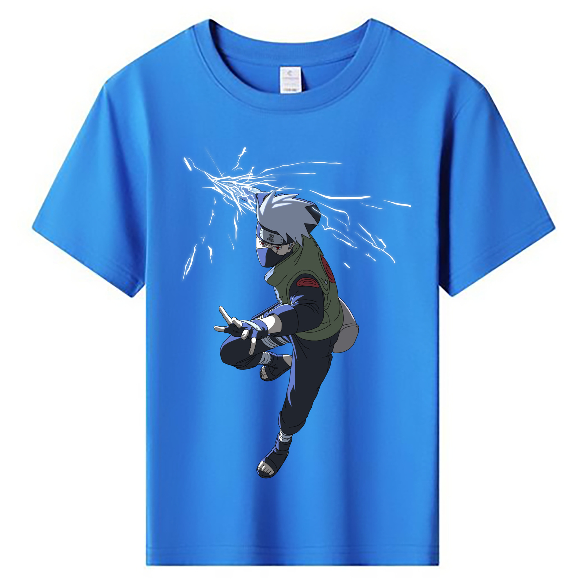 （画像用） NARUTO -ナルト- はたけ カカシ Hatake Kakashi 綿100％キッズTシャツ（フロントプリント）